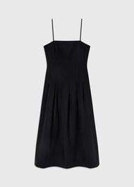 Linen Blend Waisted Midi Dress