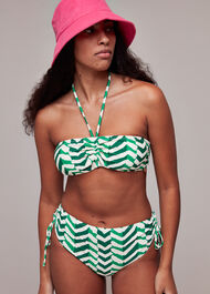 Chevron Ruched Bikini Top
