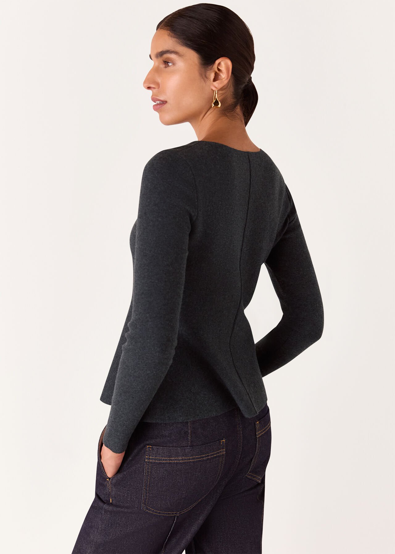 Peplum Detail Knit