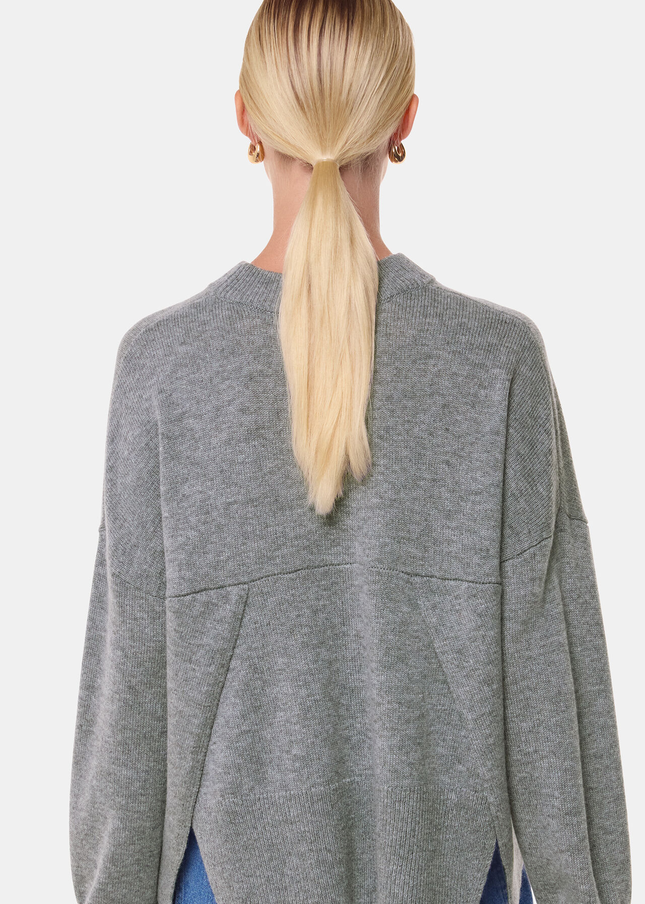 Cashmere Blend Split Back Knit