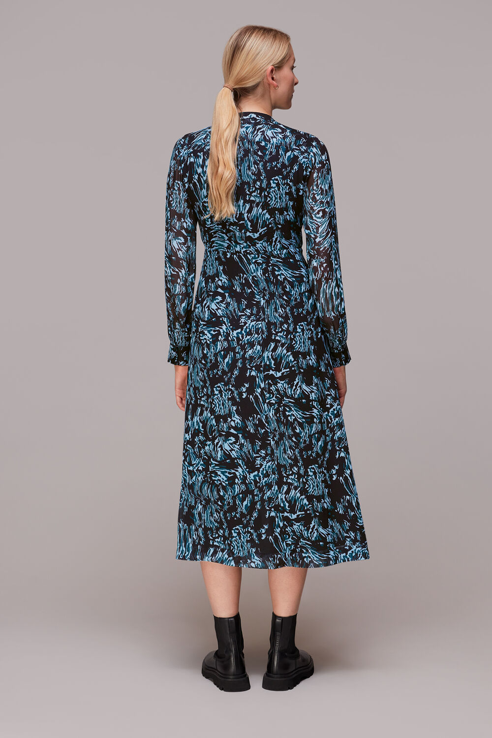 Wood Tiger Print Midi Dress
