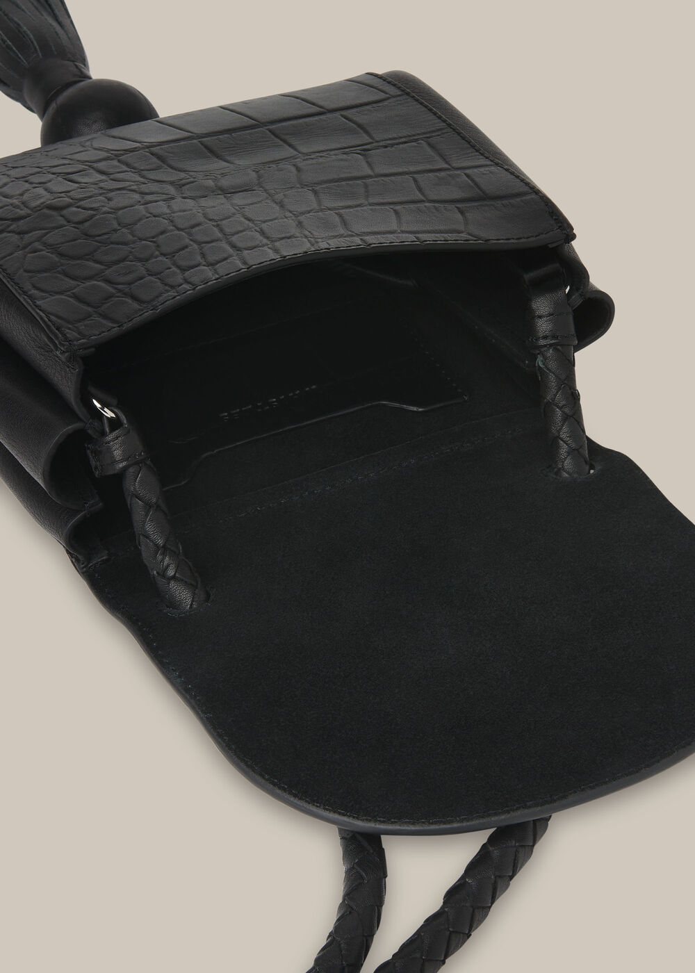 Arden Croc Tassel Bag