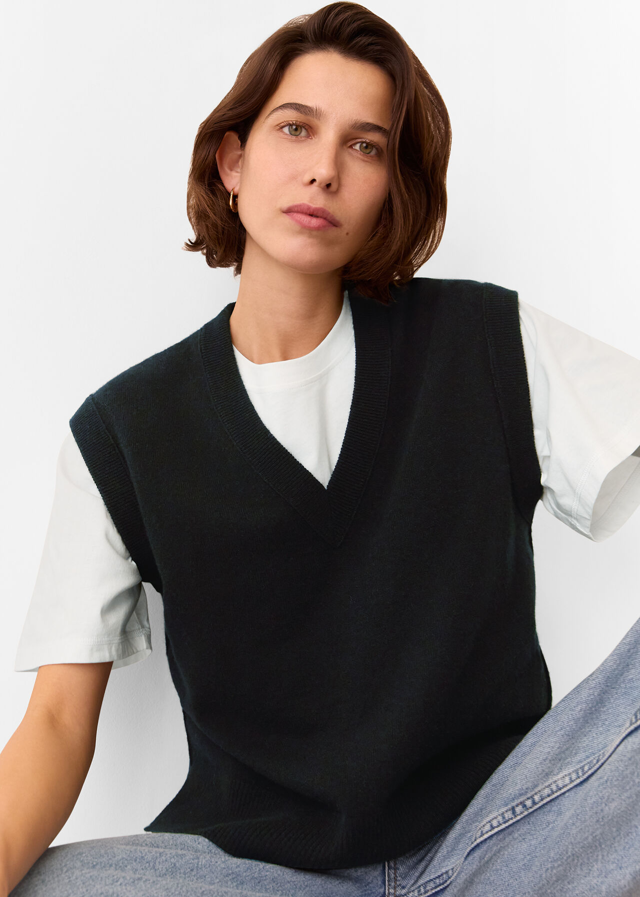 Wool V Neck Tank