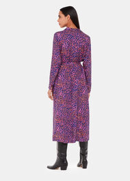 Mottled Leopard Midi Dress