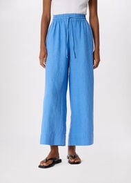 Elasticated Linen Crop Trouser
