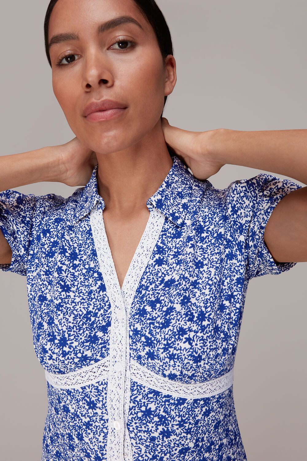 Twin Daisy Print Midi Dress