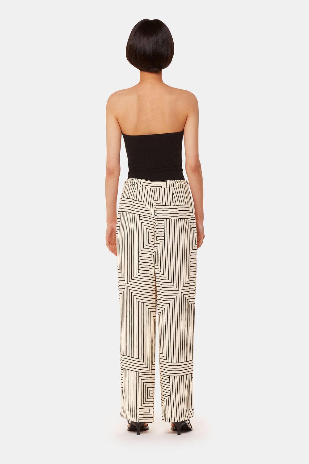 Ivory Angled Stripe Trouser