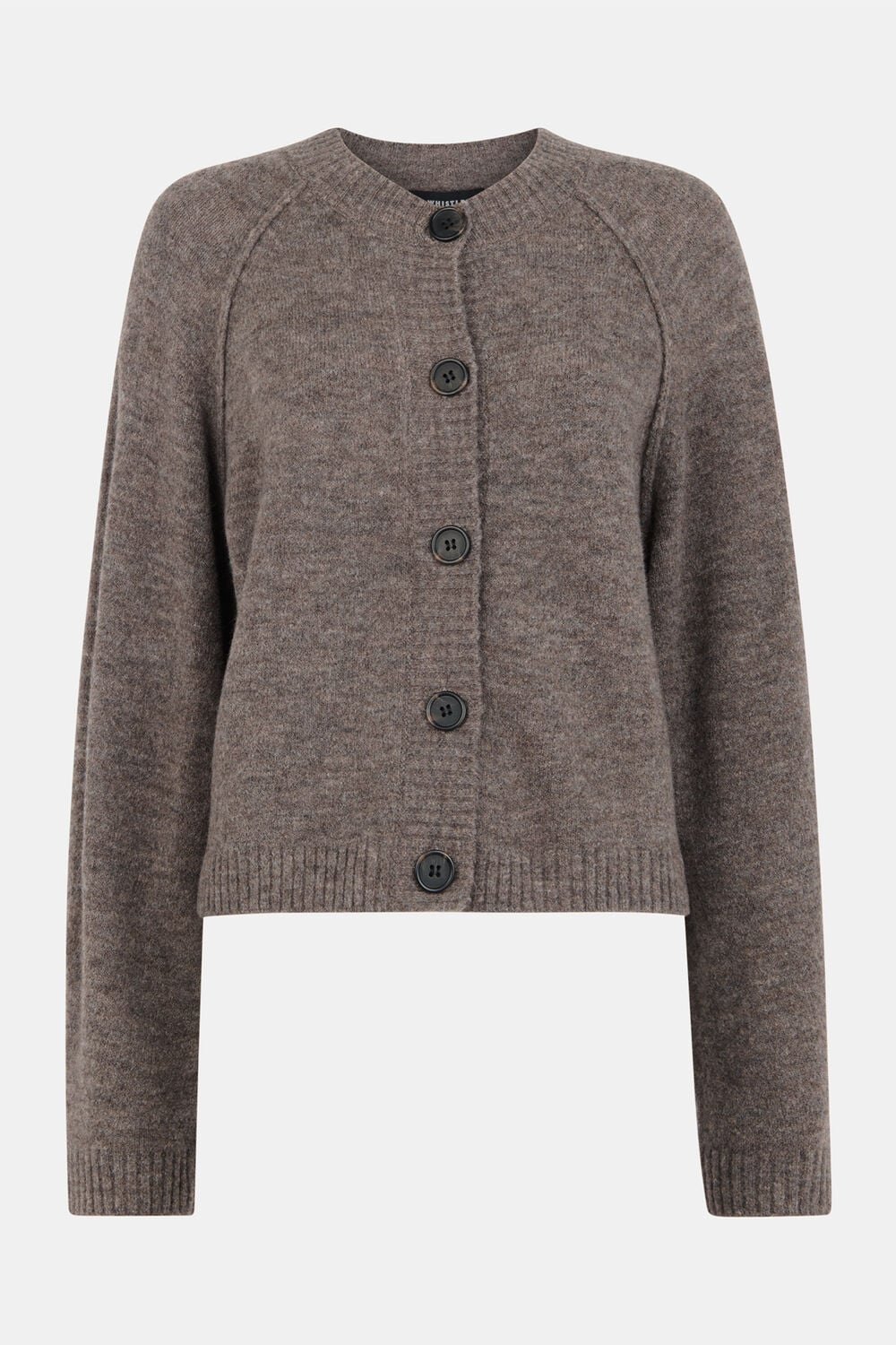 Wool Mix Crew Cardigan