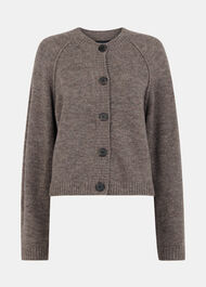 Wool Mix Crew Cardigan