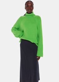 Petite Ottoman Rib Curved Hem Skirt