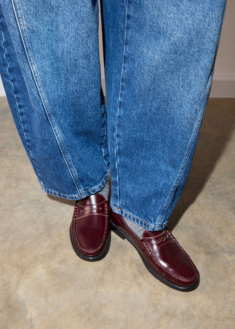 Burgundy Manny Slim Loafer