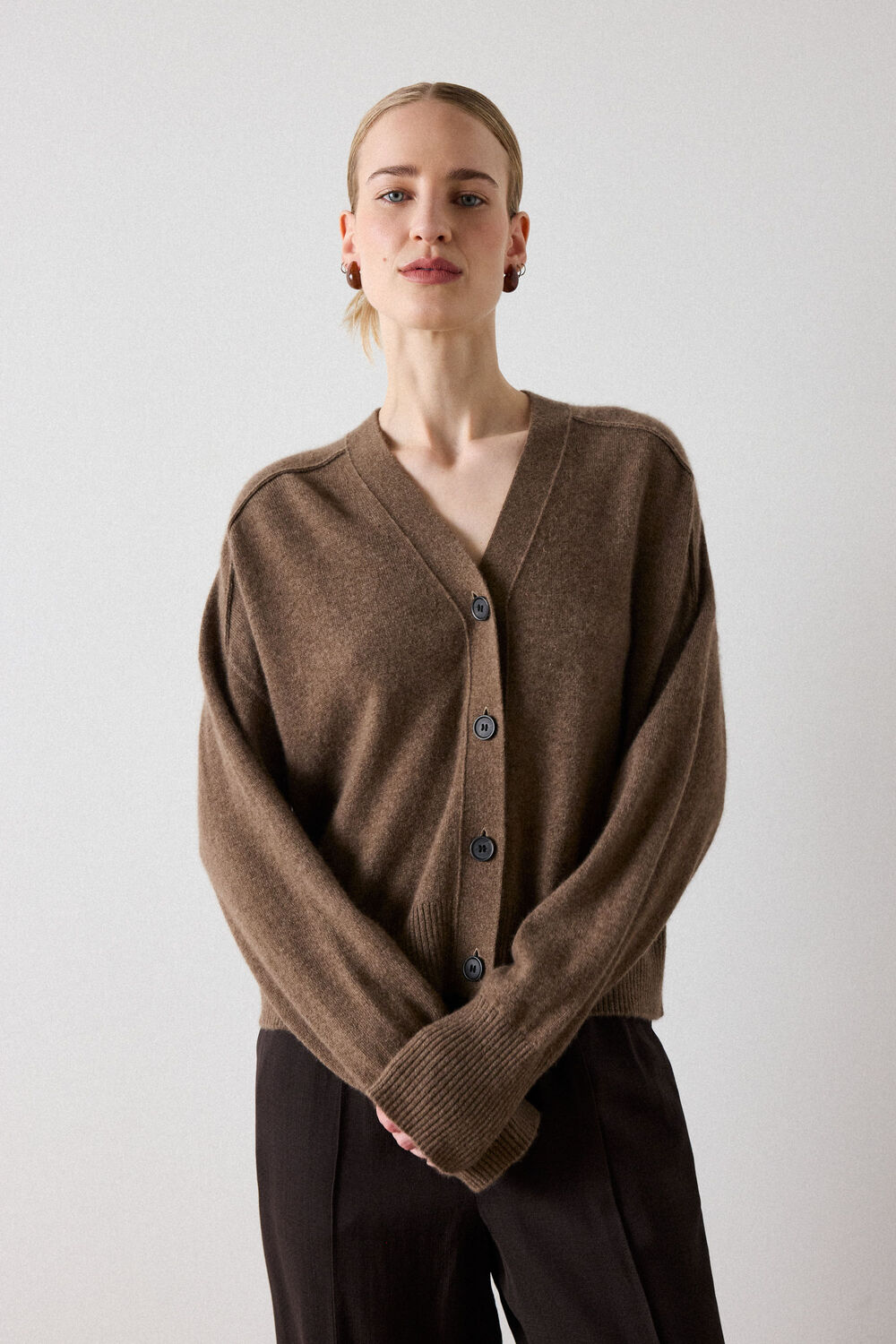 Cashmere Button Cardigan