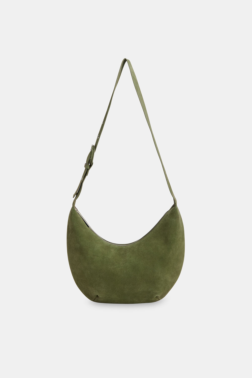 Sia Suede Curved Crossbody Bag