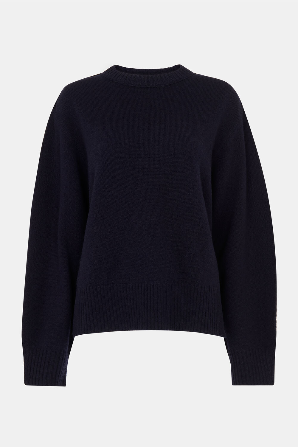Side Stripe Detail Wool Knit