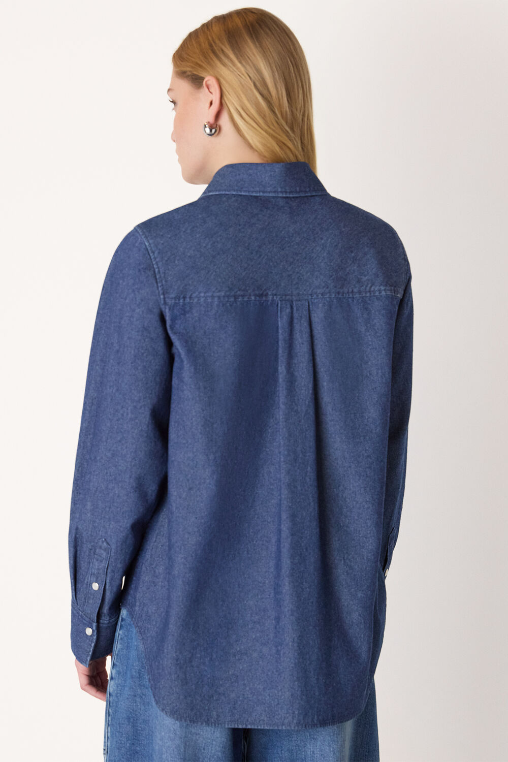Denim Pocket Detail Cotton Shirt