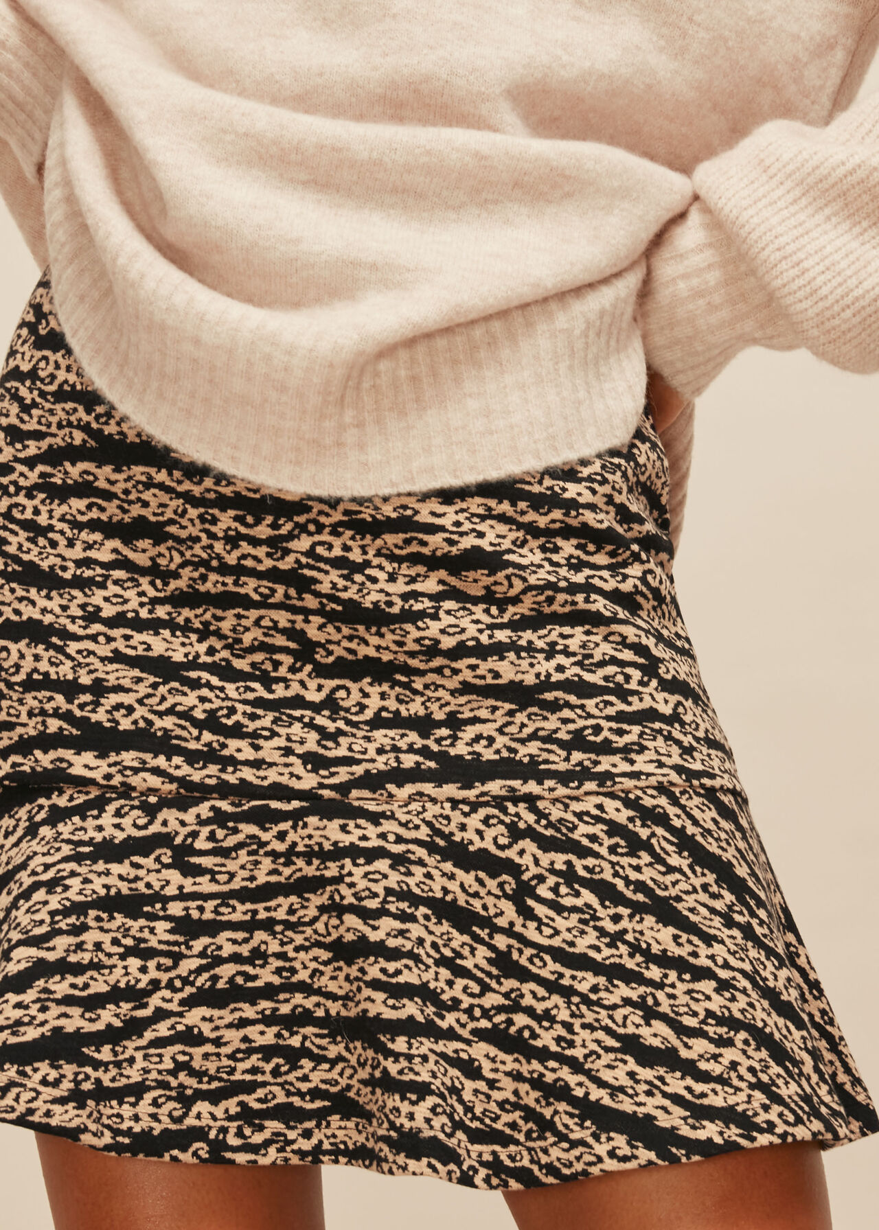 Tiger Leopard Flippy Skirt