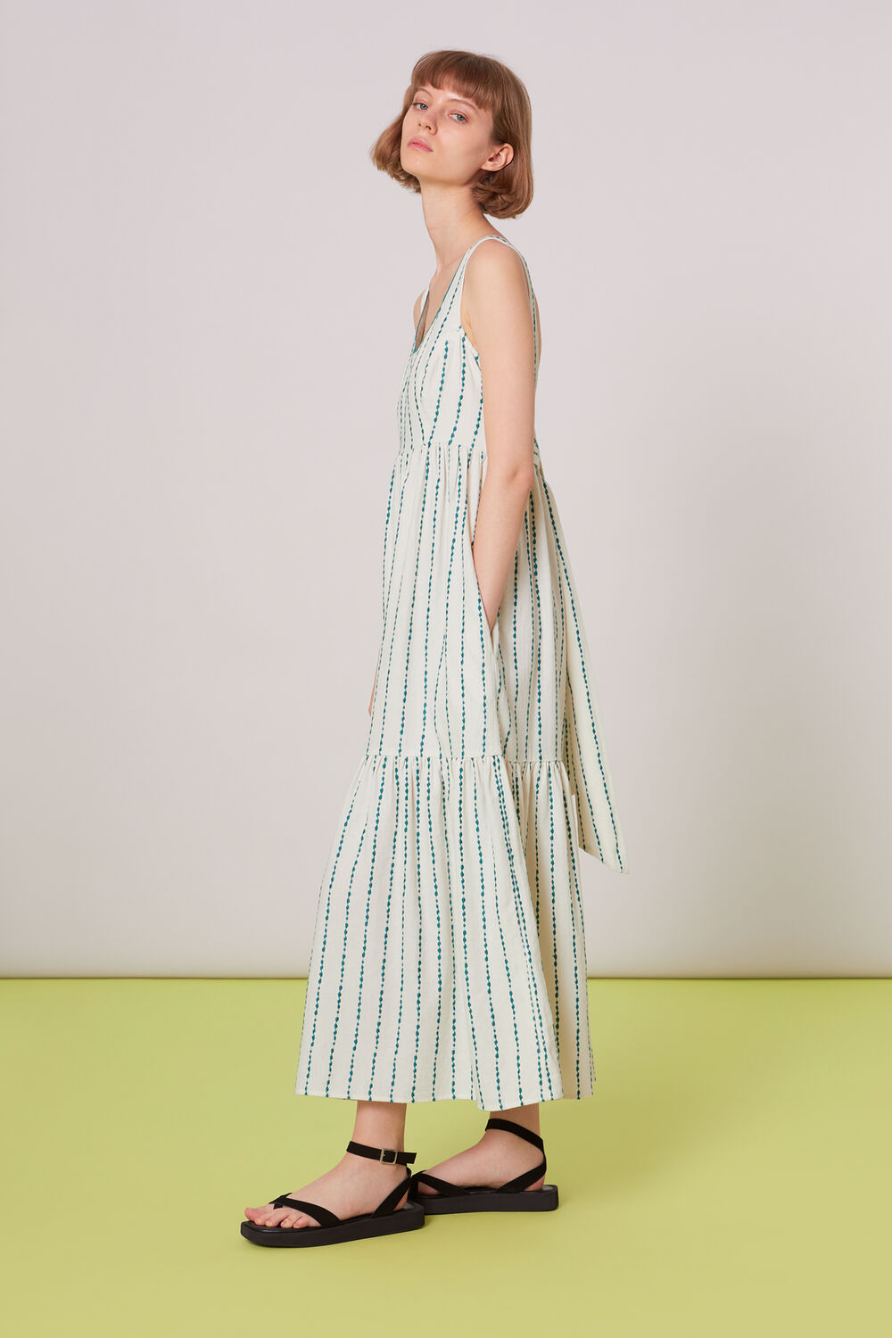 Marin Embroidered Midi Dress