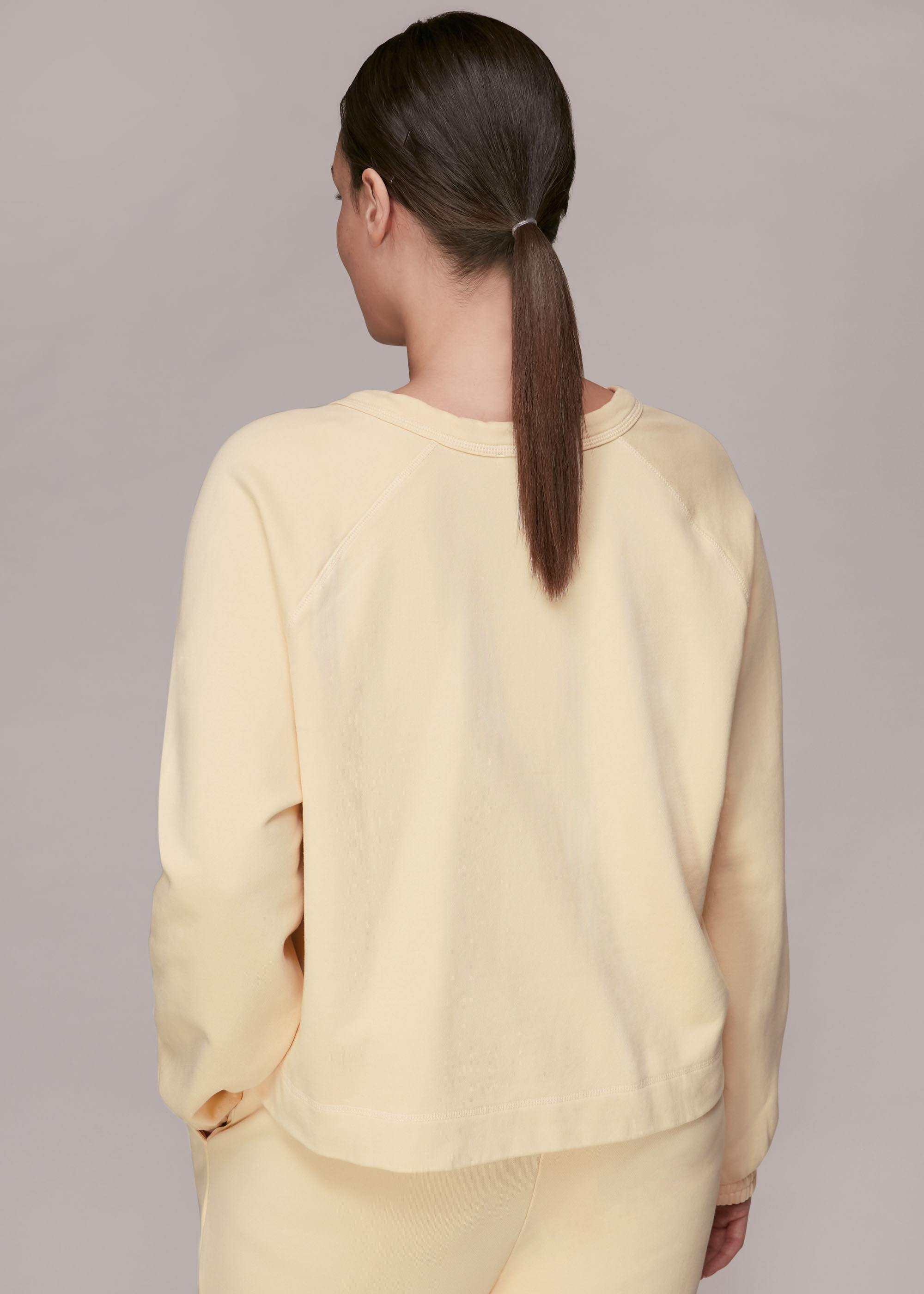 〜00's Sweat Cardigan Pale Yellow Sweat Cardigan | WHISTLES | Whistles US |