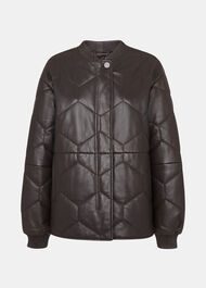 Cleo Leather Quilted Jacket