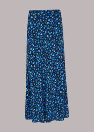 Blurred Floral Bias Skirt