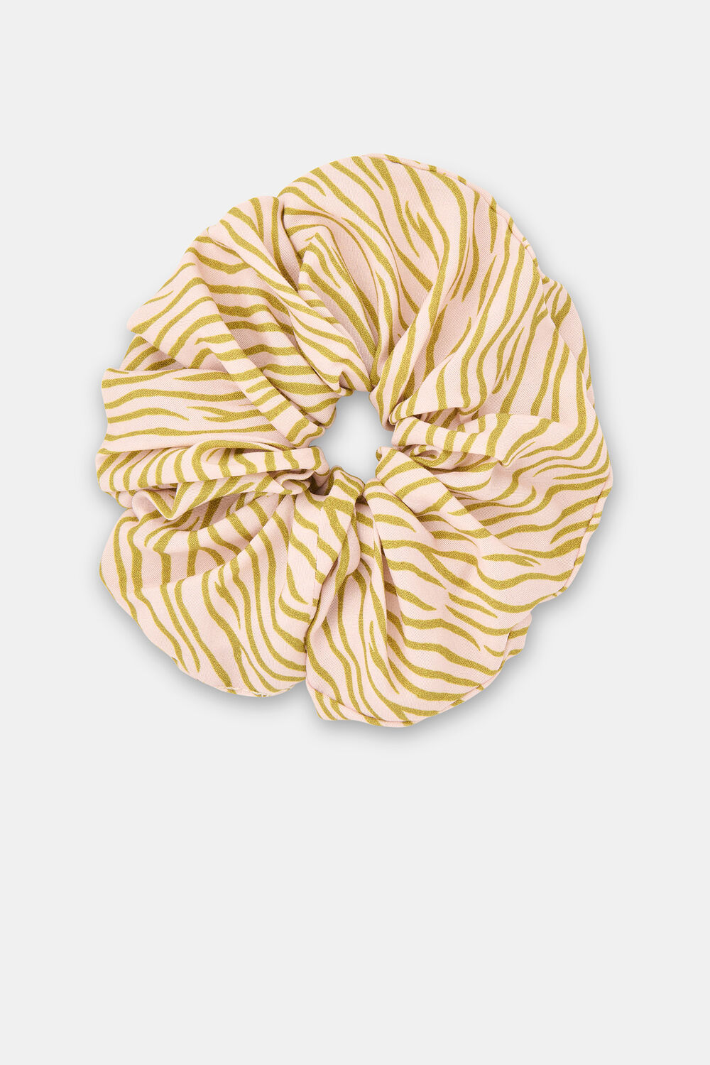 Green Tiger Flame Scrunchie