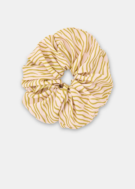 Green Tiger Flame Scrunchie