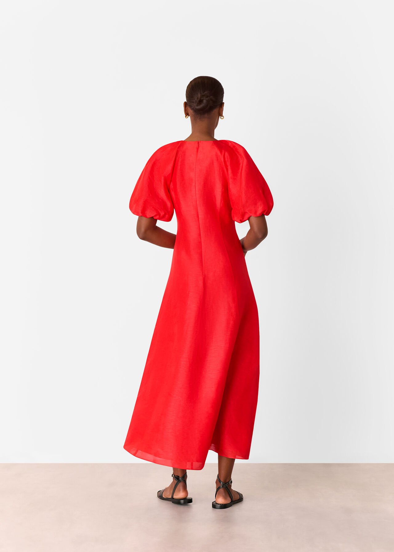 Silk Blend Taffeta Maxi Dress