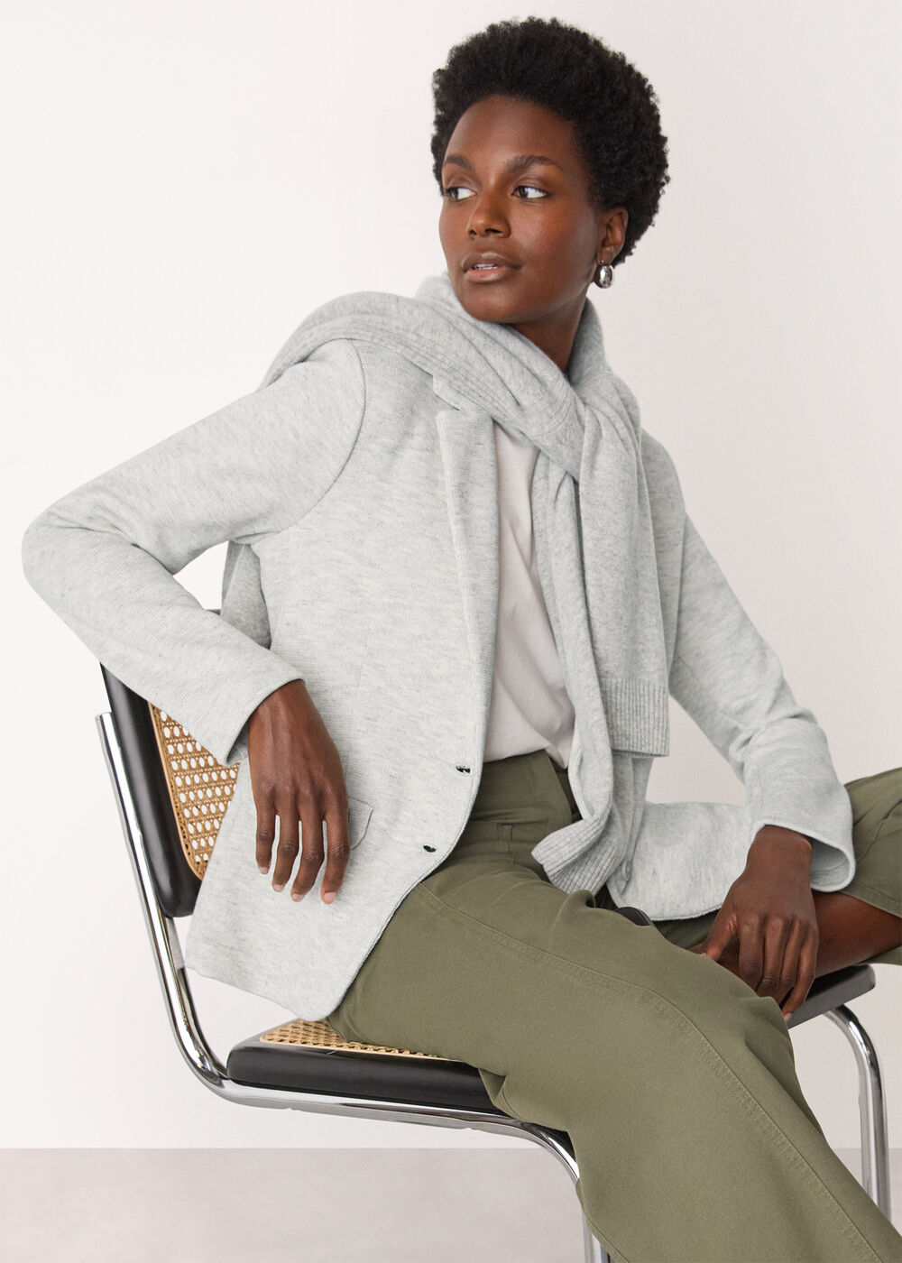 Slim Jersey Jacket Grey