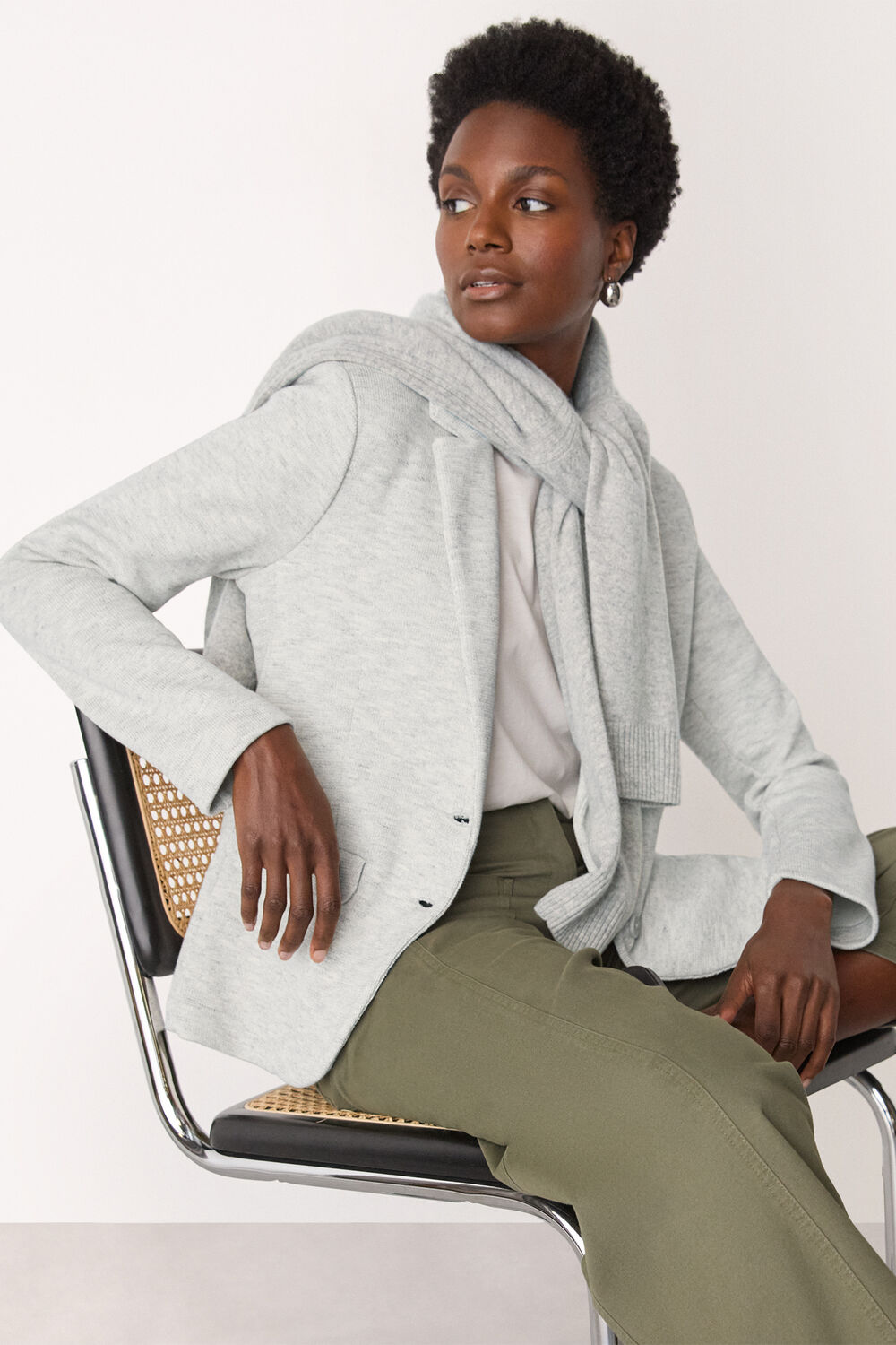 Grey Slim Jersey Jacket