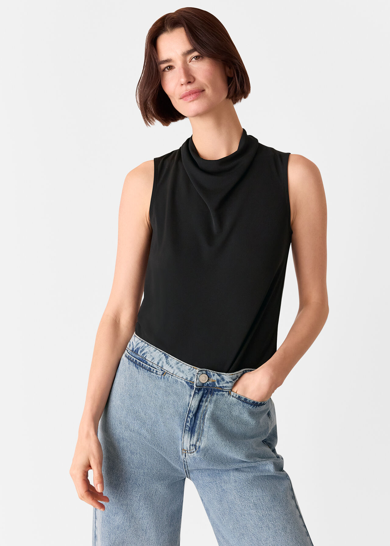 Cowl Neck Detail Top