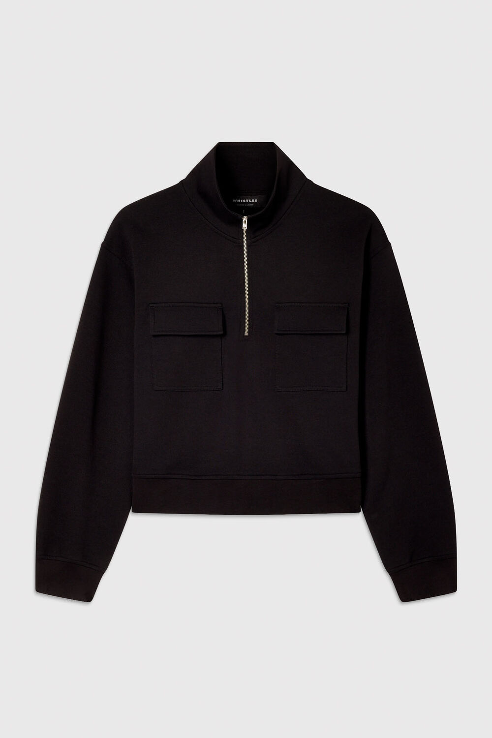 Black Funnel Quarter Zip Sweat
