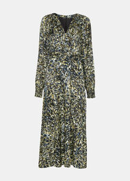 Leopard Swirl Midi Dress