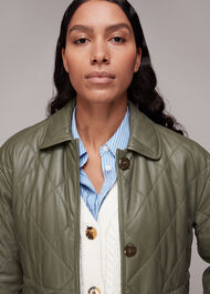 Millie Leather Quilted Coat