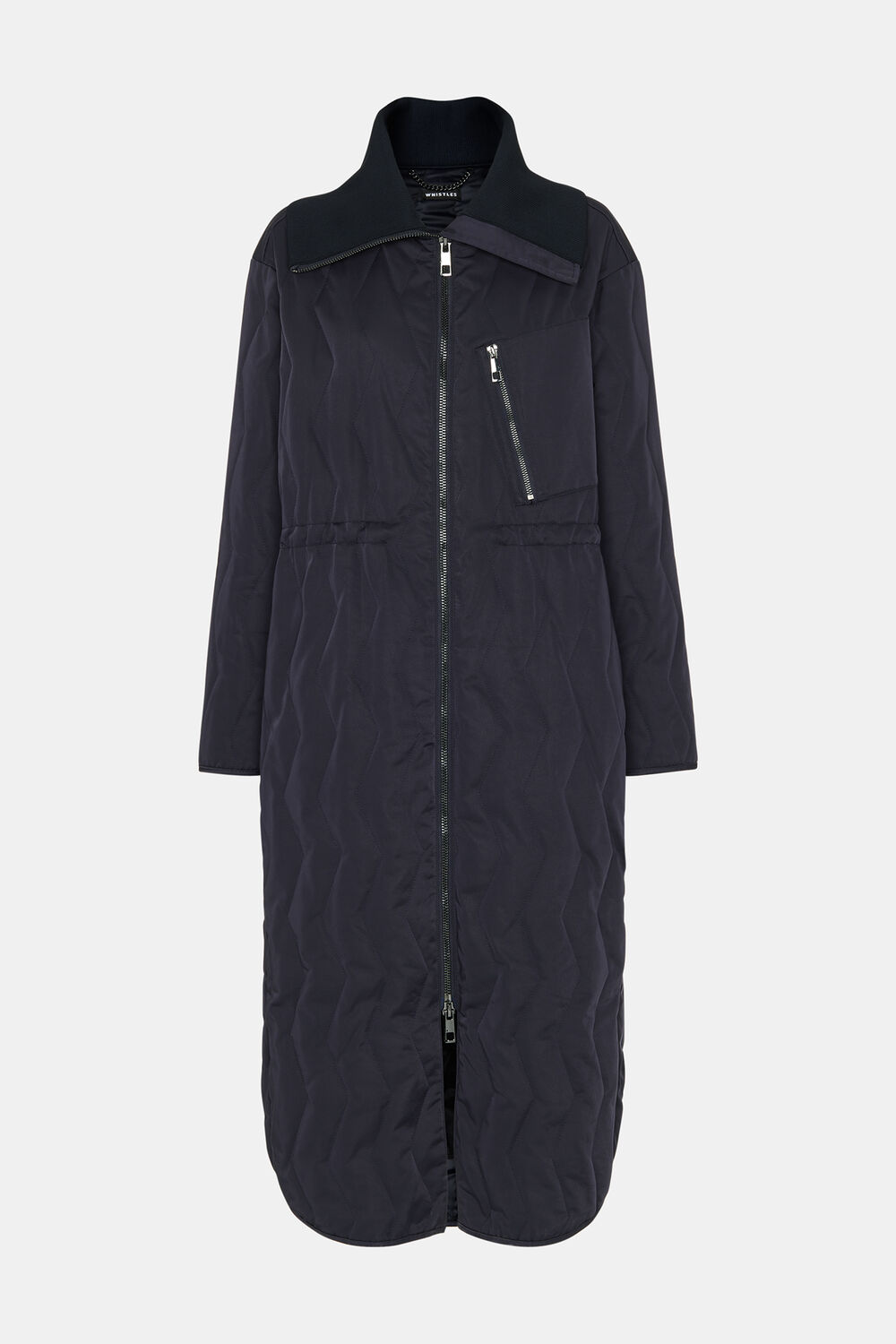 Navy Niara Quilted Coat