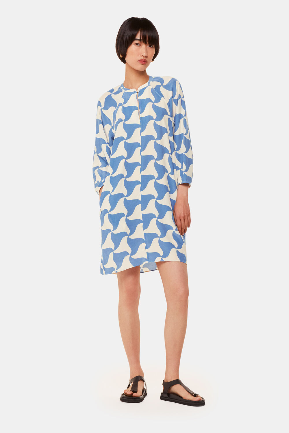 Blue Spun Triangle Dress