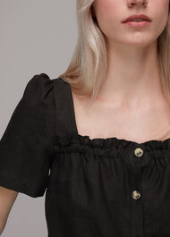 Square Neck Linen Top