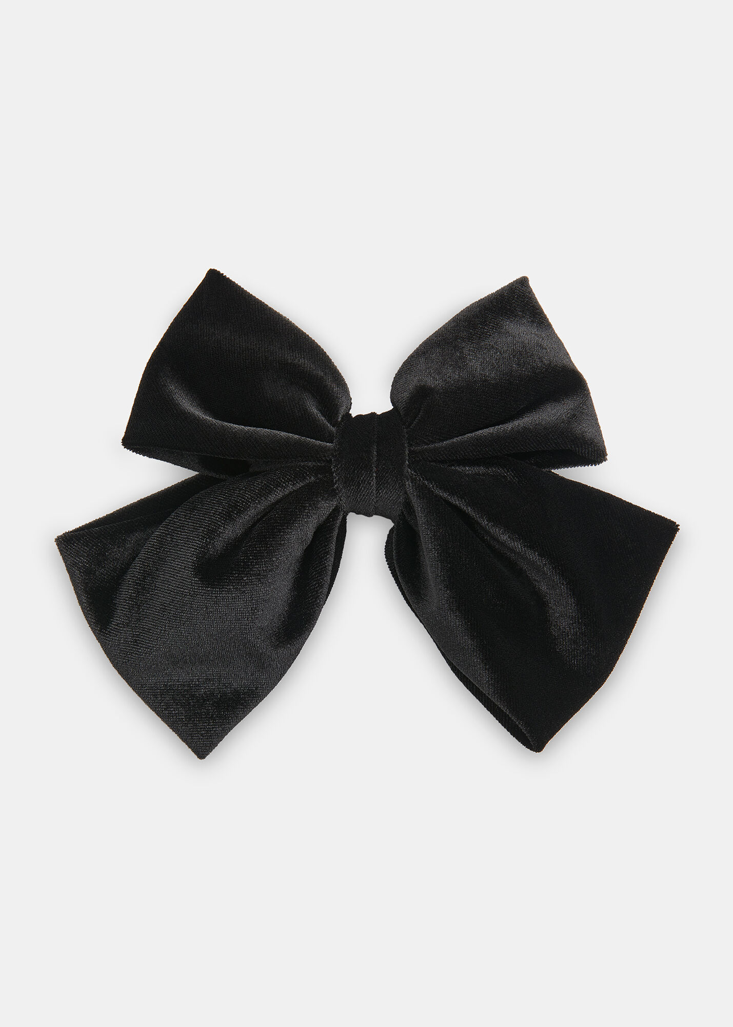 Black Velvet Bow Hair Clip | WHISTLES | Whistles US |