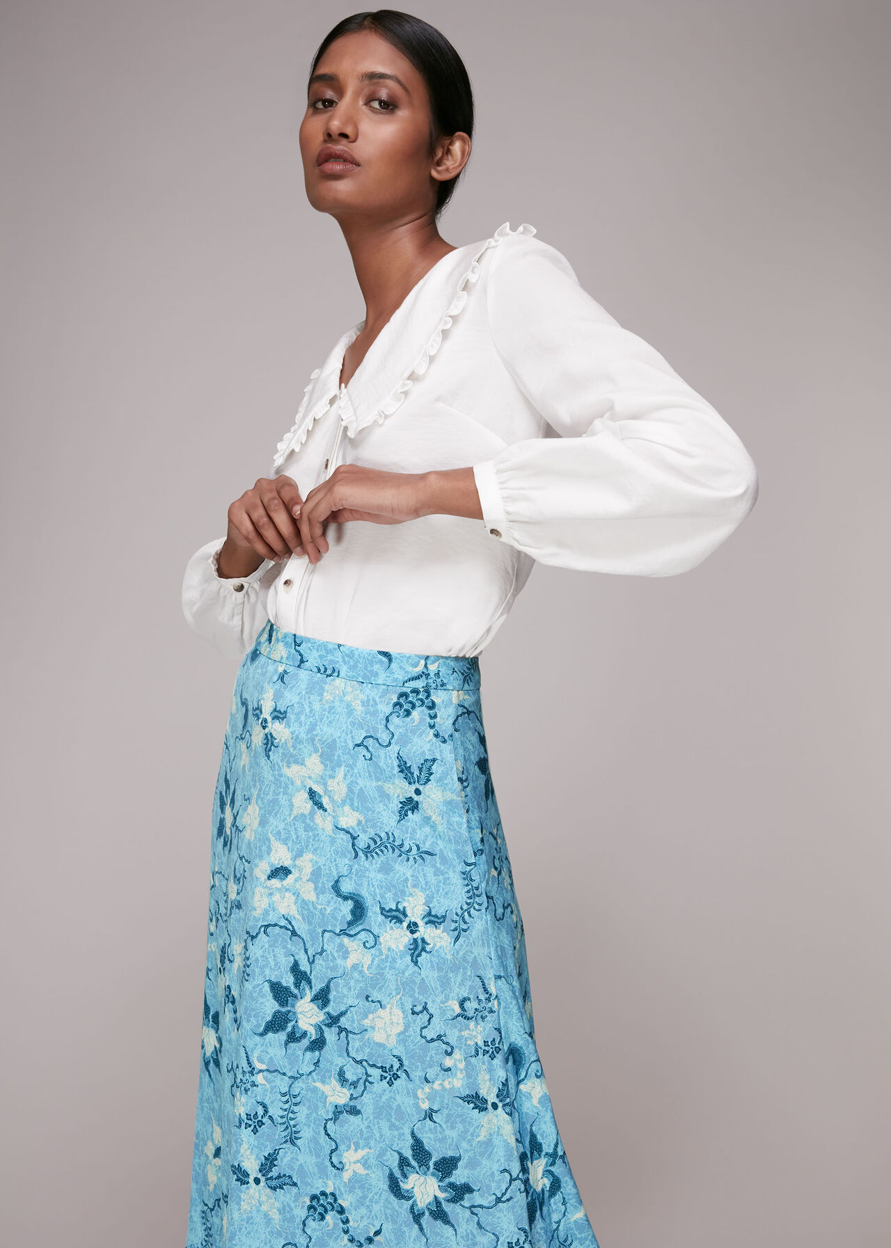Batik Garland Print Skirt