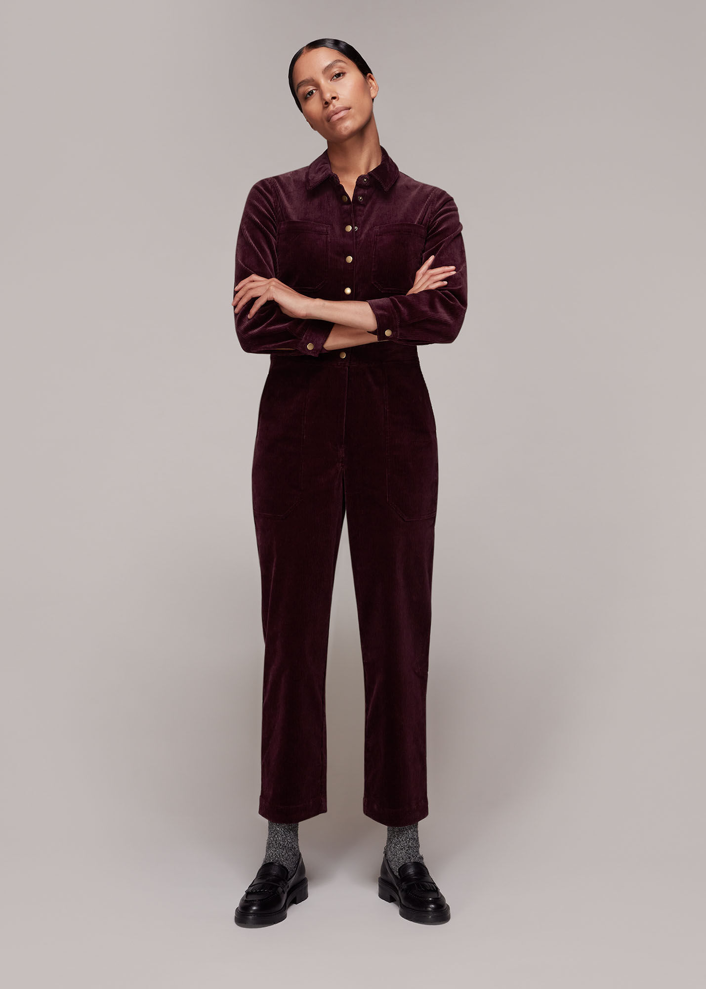 petite corduroy jumpsuit