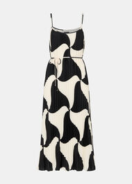 Triangle Swirl Pleated Dress