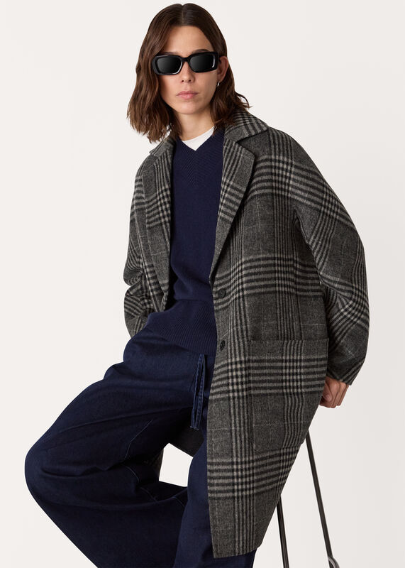 Grey Cassie Double Face Coat