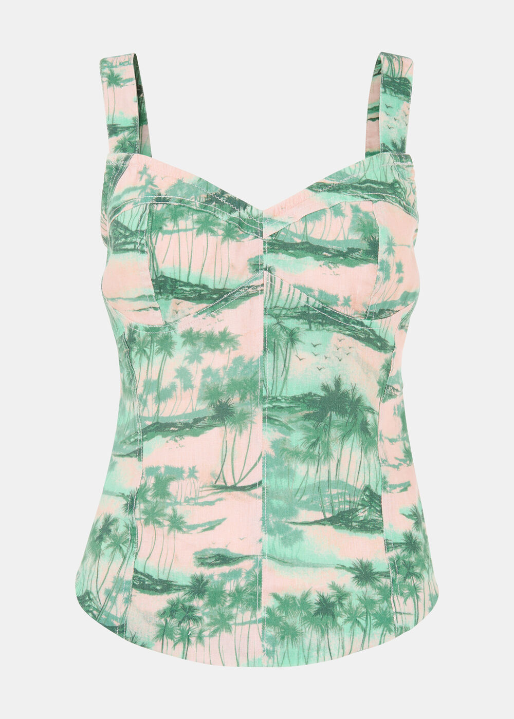 Waving Palms Bustier Top