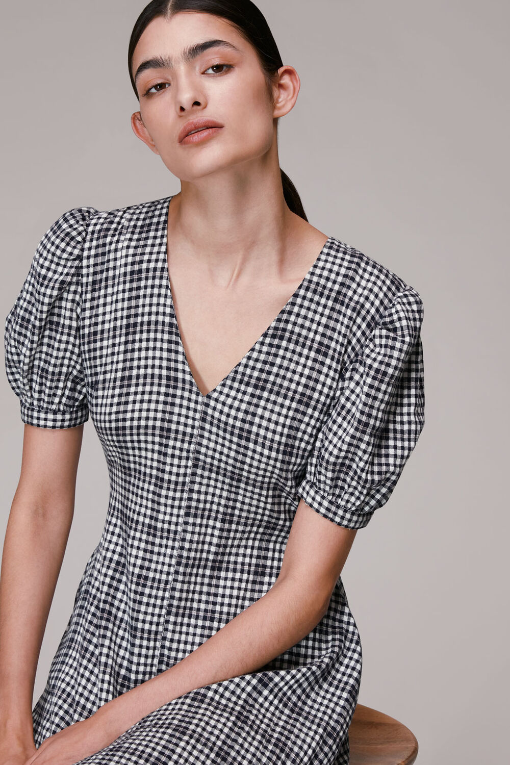 Tabitha Checked Midi Dress