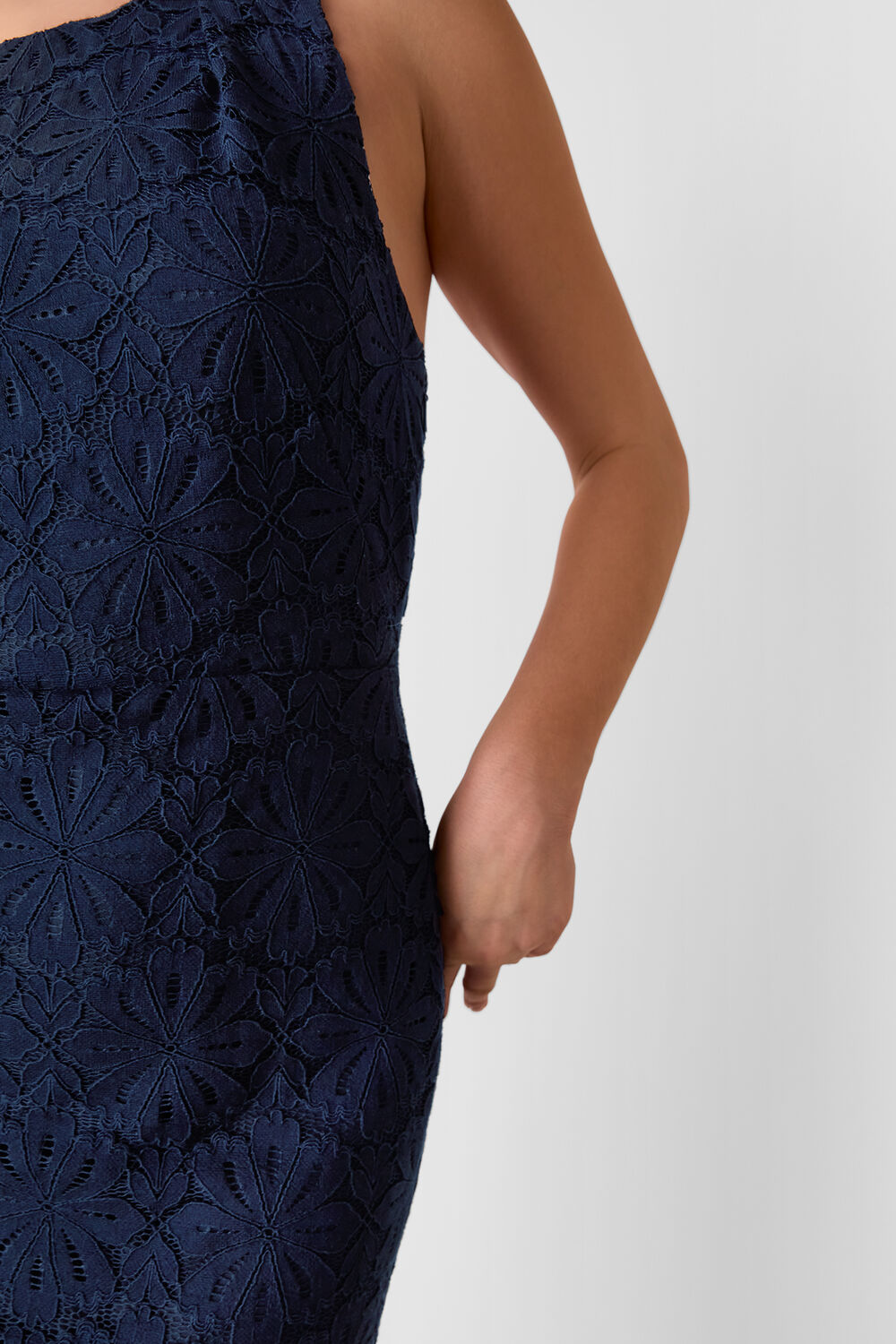 Lace Tie Back Maxi Dress