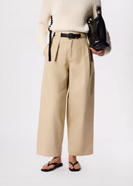 Cotton Barrel Leg Trouser
