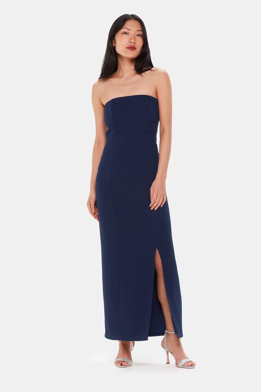 Navy Gemma Strapless Maxi Dress