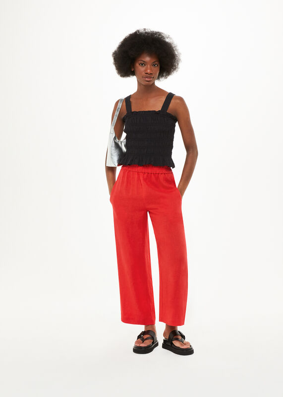 Image 1 of LINEN TROUSERS WITH BELT from Zara  Womens linen trousers,  Linen trousers, Fashion