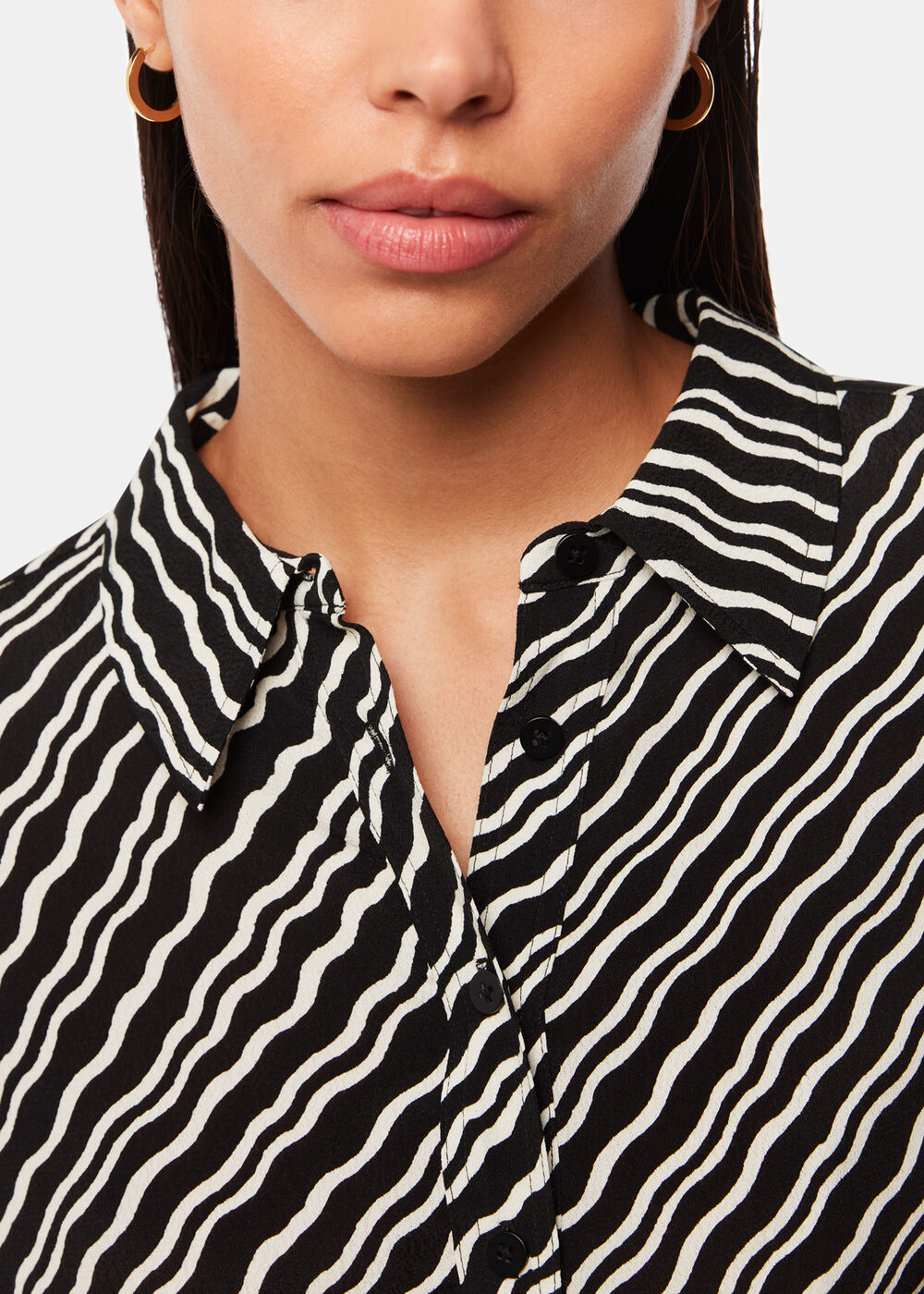 Diagonal Ripple Print Shirt
