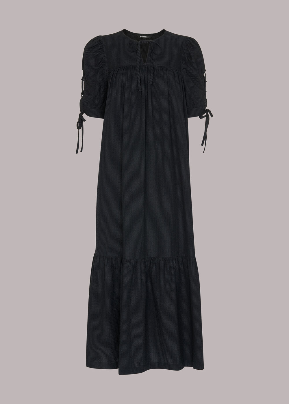 Elsie Seersucker Trapeze Dress
