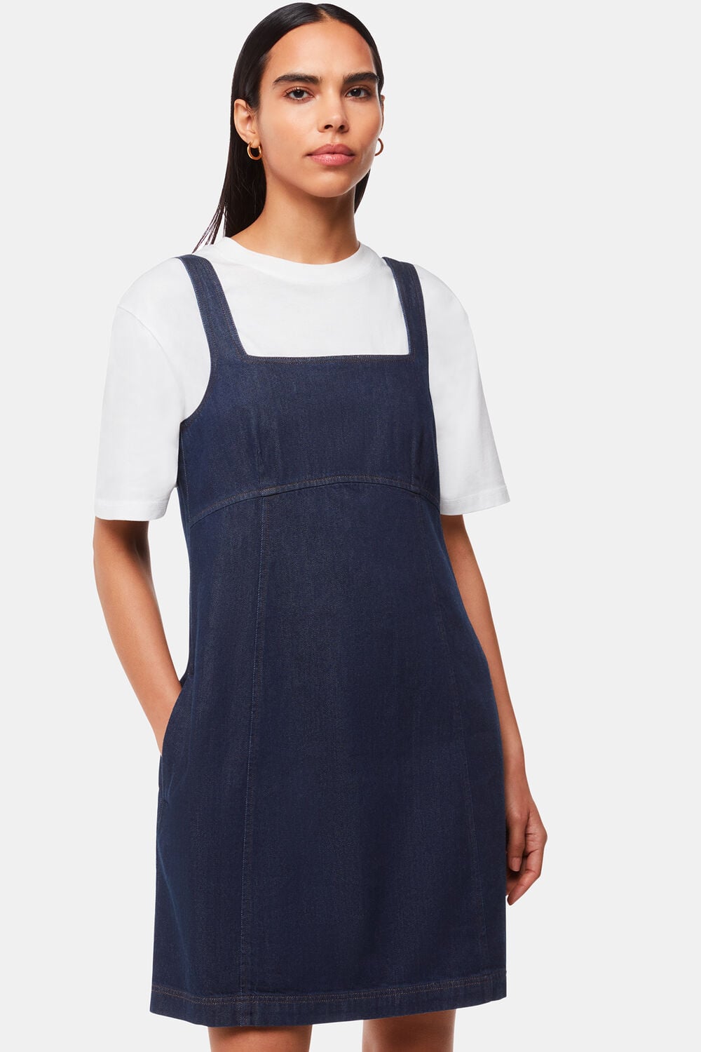 Denim Pinafore Dress